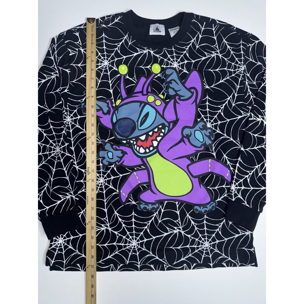 Disney Parks Halloween Spider Stitch Spirit Jersey Like Sweatshirt Adult Medium - Picture 4 of 7